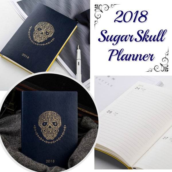 2018 Sugar Skull Yearly Agenda Calendar