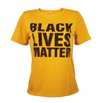 Black Lives Matter Women's Dark Yellow T-Shirt