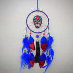 Blue Sugar Skull Dreamcatcher Hanging Decoration