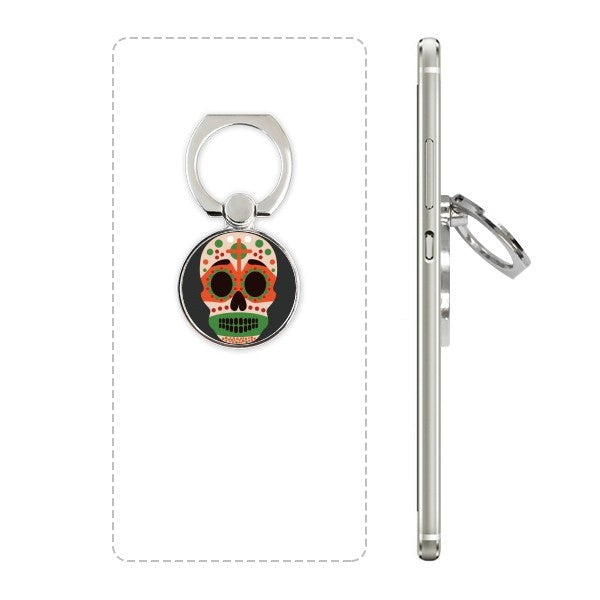 Sugar Skull Cell Phone Ring Stand Red Cross