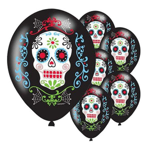 Sugar Skull Latex Party Balloons (10 pack)