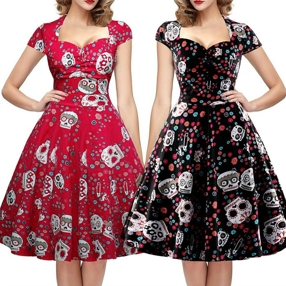 Skull pin up dress hotsell