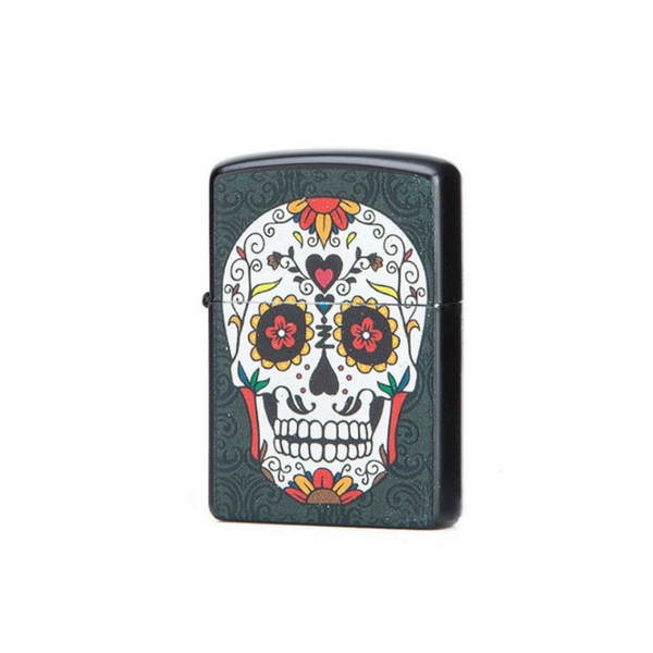 Sugar Skull Rechargeable Electric Arc Lighter Front View