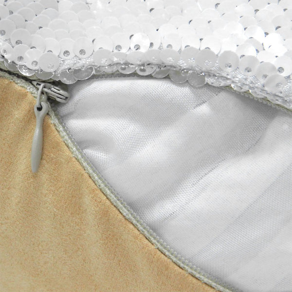 Sugar Skull Reversible Sequin Square Throw Pillow Case Hidden Side Zipper