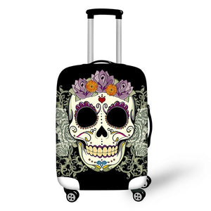 Sugar Skull Slip On Luggage Covers Style H4364
