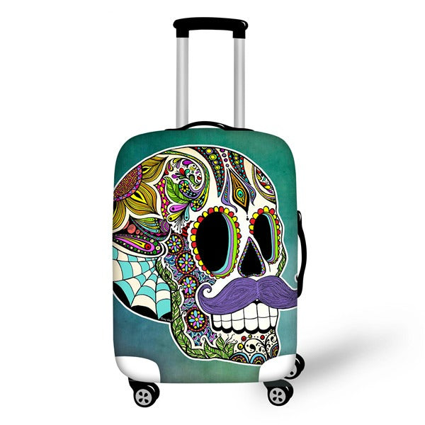 Sugar Skull Slip On Luggage Covers Style H4368