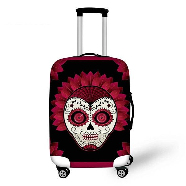 Sugar Skull Slip On Luggage Covers Style H4370