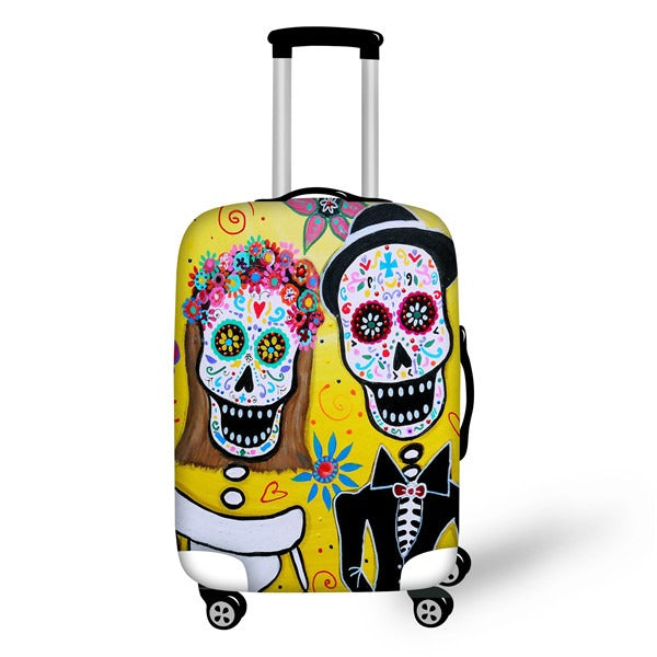 Sugar Skull Slip On Luggage Covers Style H4375